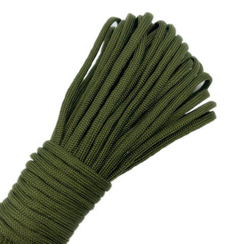 0,5/0,8/1,0/1,5/2,0/4mm 10 yardas ejército verde cuerda de paracaídas cuerda de escalada de cuerda de equipos de supervivencia Paracord pulsera ► Foto 1/2