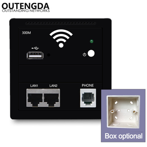 Enrutador de pared inalámbrico RJ45 802.3af POE AC100-240V, punto de acceso WiFi con carga USB, caja de interruptor de encendido y apagado para teléfono ► Foto 1/6