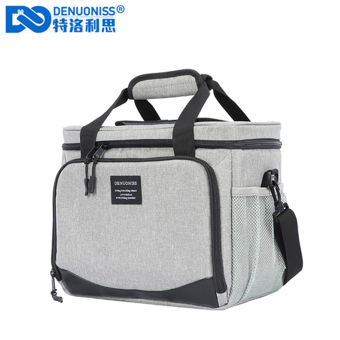 Denuoniss-fiambrera con refrigerador térmico aislado de 16L, Bolsa para el trabajo, Picnic, Bolsa de coche, refrigerador, bolso de hombro portátil ► Foto 1/6