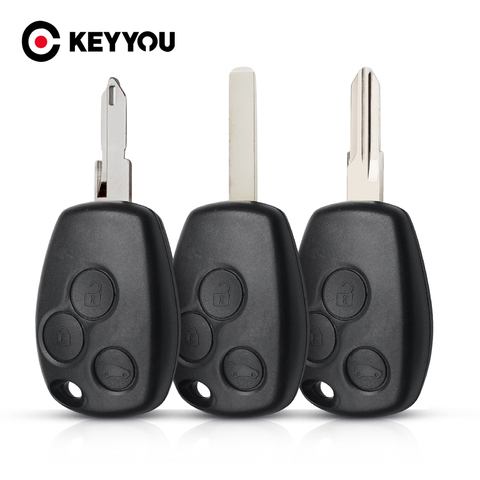 KEYYOU botón 3 carcasa de la llave a distancia del coche para Renault Trafic Vivaro Primastar Movano Kangoo 2 Clio 3 con NE72/VAC102/VA2 hoja ► Foto 1/6