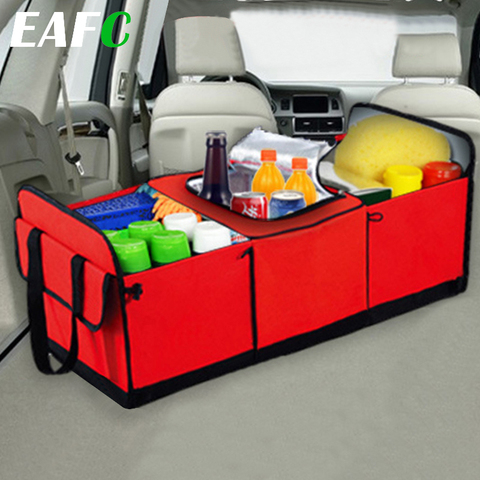 Organizador de almacenamiento de coches Universal, baúl, almacenaje plegable para juguetes y comida, camión, contenedor de carga, bolsas, caja, remolque de coche negro, nuevo ► Foto 1/6