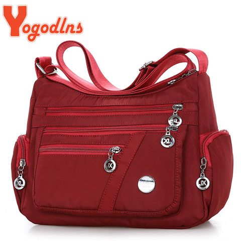 Yogodlns-Bolso de hombro impermeable Oxford para mujer, bandolera informal multifunción, bolso de compras de gran capacidad ► Foto 1/6