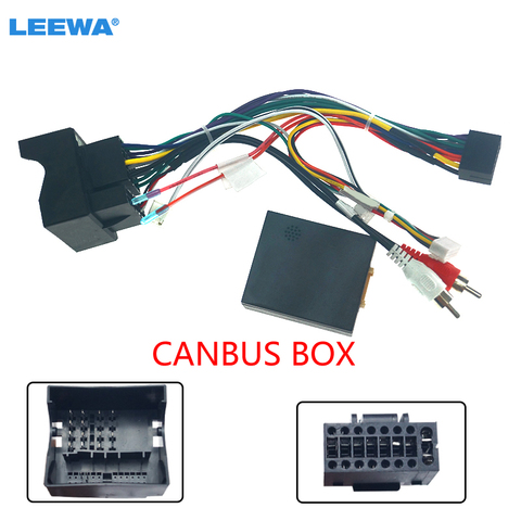 LEEWA coche Android 16PIN arnés de cableado de energía Cable con Canbus para Mercedes Benz B200/clase C/E-clase/ML/S300/Vito/Viano/R-clase ► Foto 1/6