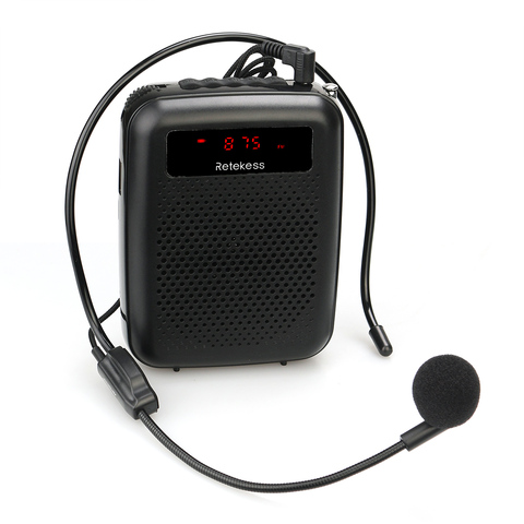 RETEKESS-altavoz portátil PR16R para profesores, amplificador de grabación de voz FM, megáfono, grabadora de Radio FM, para reunión escolar y entrenamiento ► Foto 1/6