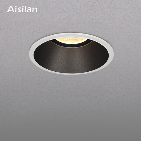 Aisilan-foco empotrable LED para el hogar, lámpara de borde estrecho, foco para el hogar, 7,5 Agujero Abierto, downlight, minimalista, sala de estar CRI 93 ► Foto 1/6