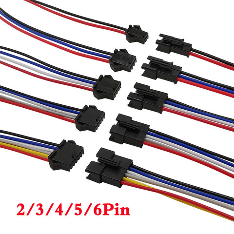 5 pares/10 Uds JST conector para tira de LED/2/3/4/5/6 Pin enchufe cable macho a hembra conector para RGB RGBW LED tira de luz adaptador ► Foto 1/6