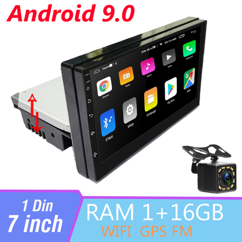 Radio Estéreo con GPS para coche, reproductor Universal con Android 9,0, 1 DIN, ajustable, 7 pulgadas, FM, 1080P, cuatro núcleos ► Foto 1/6