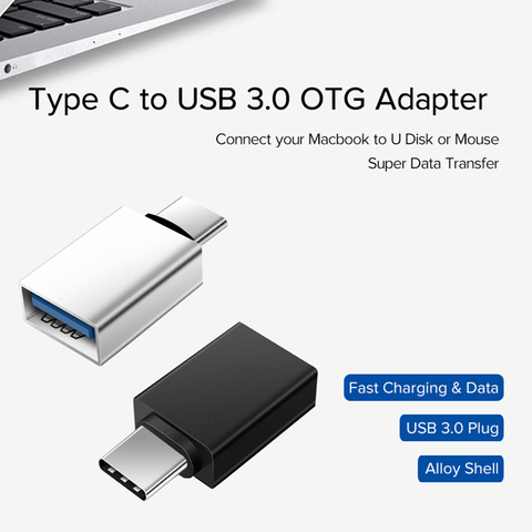 USB tipo C OTG adaptador de USB-C a USB 3,0 OTG tipo-C Convertidor para Macbook Samsung S10 S9 Huawei Mate 20 P20 USB-C conector ► Foto 1/6