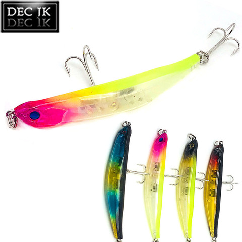 1 Uds Topwater de plástico duro doblado lápiz falso/cebo Artificial para Lucio de trucha Swimbait mar Wobblers pesca señuelo China flotante ► Foto 1/6