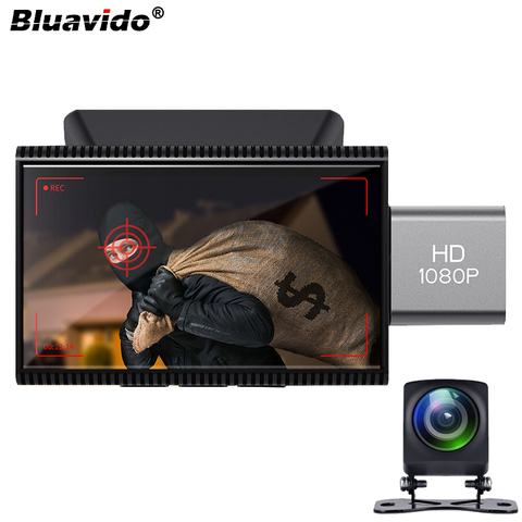 Bluavido-grabador de vídeo para automóvil, 4G, Android 8,1, DVR, GPS, cámara Dual, FHD, 1080P, WiFi, cámara de salpicadero, visión nocturna, Monitor de estacionamiento, 24 horas ► Foto 1/6