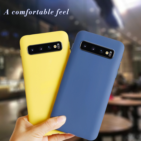 Funda de teléfono para Samsung Galaxy S10 Plus S10E S 10 Plus S10 e S10Plus, carcasa de silicona suave mate ultrafina ► Foto 1/6