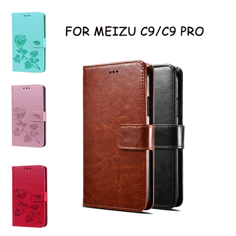 Funda de teléfono con tapa para Meizu C9, Funda de cuero PU, billetera ► Foto 1/6