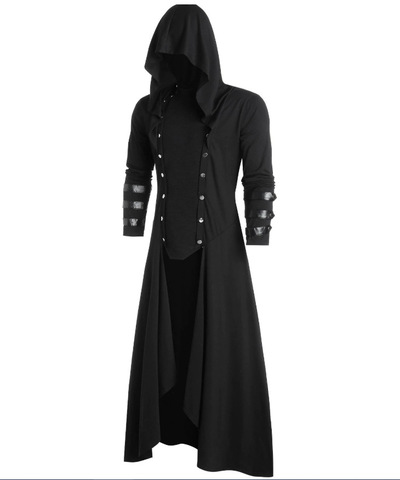 Chaqueta de Chaqueta larga gótico Steampunk capa Trench Medieval vampiro/Mago Cosplay disfraz de Halloween para adultos hombres y mujeres ► Foto 1/6