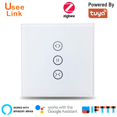 Zigbee-Interruptor de cortina inteligente para el hogar, motor eléctrico para persiana enrollable, con Control por voz, compatible con Google Home y Alexa ► Foto 1/6