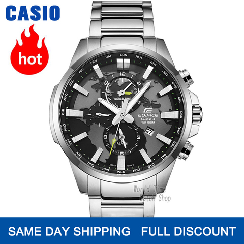 Casio Edifice reloj hombres explosión marca de fábrica superior situado a nuevo cuarzo reloj 100m resistente al agua los hombres ver deporte militar muñeca relojes reloj Dual Dial mundial tiempo luminoso relogio reloj ► Foto 1/5