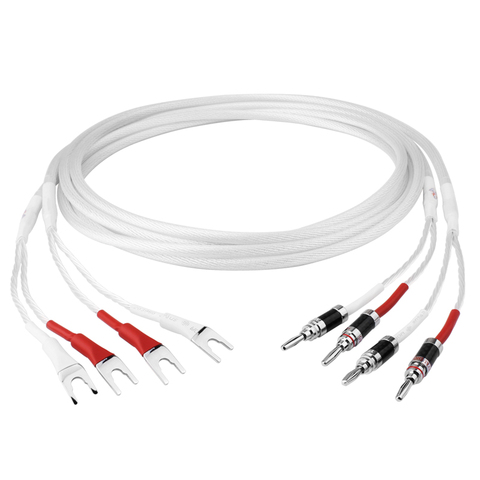 YYAUDIO-Cable de altavoz chapado en plata de alta gama, Conector de altavoz de alta fidelidad, 5N, OCC, para sistemas Hi-fi Y enchufe Banana, un par ► Foto 1/6