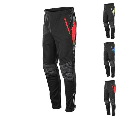 Pantalones térmicos de lana para ciclismo para hombre, ropa impermeable para bicicleta de montaña, mallas de compresión para correr y Fitness, para invierno ► Foto 1/6