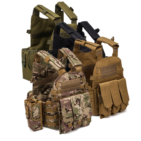 Chaleco táctico de camuflaje para hombre, Multicam Molle Modular, munición corporal, Airsoft, Paintball, combate, militar, caza, accesorios de ropa, 6094 ► Foto 1/6