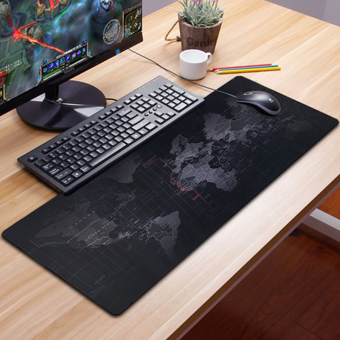 Natural alfombrilla de ratón de goma para jugar gran ratón Gamer gran ratón Mat computadora Mousepad mapa del mundo Mause Pad teclado de escritorio estera de juego ► Foto 1/6