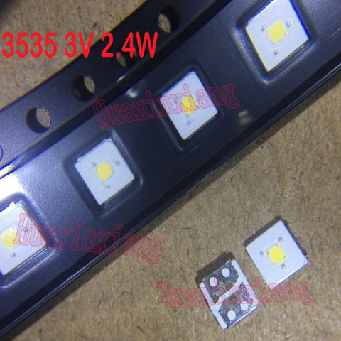 100 unids/lote de lúmenes SMD LED 2,4 W 3535 3V blanco frío 153LM de alta potencia para aplicación de retroiluminación de TV ► Foto 1/2