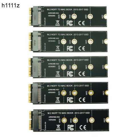 5 uds NVME M2 SSD adaptador tarjeta para MacBook Air Pro Retina 2013-2017 NVME/AHCI SSD Kit de actualización para A1465 A1466 A1398 A1502 ► Foto 1/6