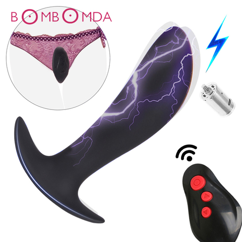 Vibrador Anal de descarga eléctrica para adultos, inalámbrico remoto consolador tapón Anal, Juguetes sexuales para hombres, masaje de próstata, estimulación del punto G femenino ► Foto 1/6