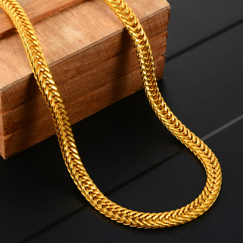 Moda Unisex cadenas largas Shellhard encantadora joyería accesorios moda Color oro hombres cadena collar DIY ► Foto 1/6