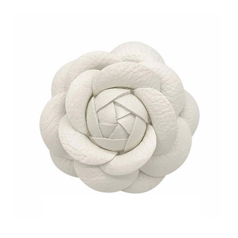 Broche de flor de tela de seda de Camelia de marca de lujo, flor hecha a mano, broche rosa de flor blanca ► Foto 1/6