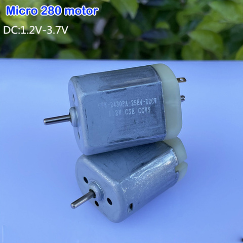 Mini 280 Motor DC 1,2 V 3V 3,7 V 22000RPM de alta velocidad cepillo de carbono Motor magnético fuerte alto par modelo de juguete bricolaje Accesorios ► Foto 1/6