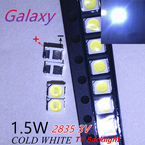 50 Uds de retroiluminación por LED 1,5 W 3V 1210 de 3528 de 2835 131LM blanco iluminación LCD trasera para TV aplicación de TV CUW JHSP ► Foto 1/2