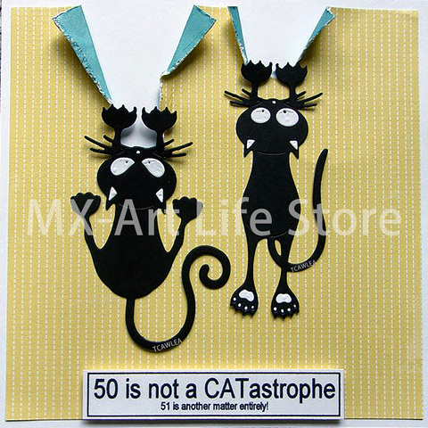 Troqueles de corte de Metal de Gato negro, plantilla de animales para manualidades, tarjeta de álbum de recortes, grabado decorativo ► Foto 1/2