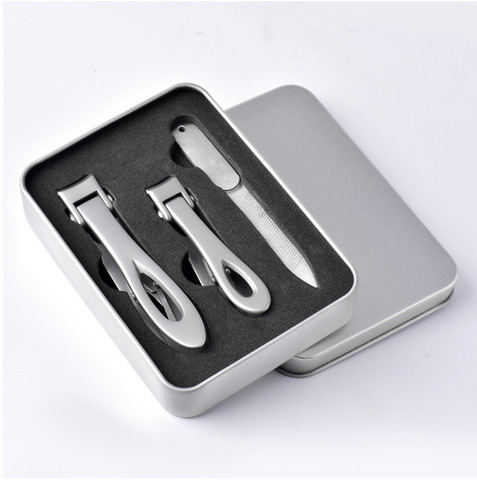 3 unids/set cortaúñas de acero inoxidable cortaúñas uña del dedo del pie Lima manicura Trimmer Toenail Clippers para uñas gruesas con caja ► Foto 1/6