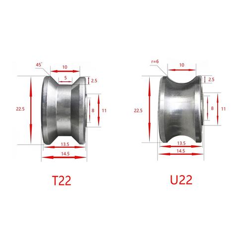 Rodamiento de riel U22 T22, Guía para caminar, 8x22.5x14.5x13.5mm ► Foto 1/6