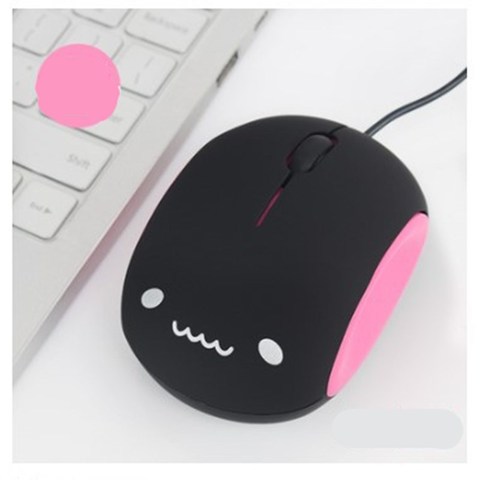 Mini ratón de ordenador pequeño, bonito ratón para chicas, dibujo animado, ratón con cable creativo USB para ordenador portátil, ratón silencioso para Mac Notebook 1200dpi ► Foto 1/6