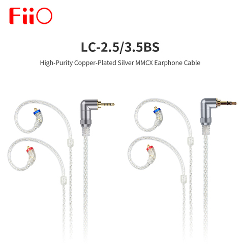 FiiO LC-3.5BS corto de alta pureza de cobre Chapado en plata estándar MMCX 3,5mm conector de auriculares para Shure/Westone /JVC/FiiO ► Foto 1/6