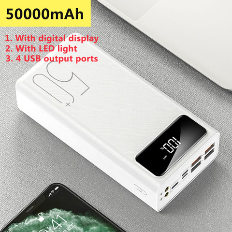 Cargador portátil de 50000 mAh con luz LED, batería externa de 50000 mAh para iPhone, Xiaomi, Samsung y Huawei ► Foto 1/6