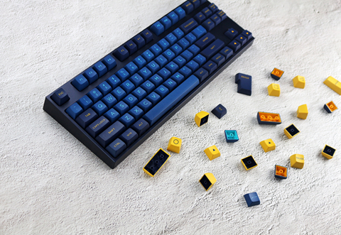 G-MKY-teclas de doble disparo para Cherry MX, teclas con cable USB, Teclado mecánico para jugar, OSA Midnight blue, PBT ► Foto 1/6