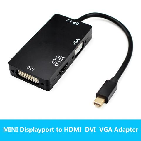 MiniDisplayport DP Macho a DVI HDMI y Audio VGA, puerto de visualización del adaptador, convertidor de Cable para ordenador ► Foto 1/6