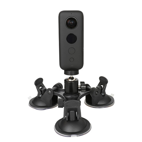 Montaje de cámara de Triple Copa con cabezal de bola para Insta360 One X/X2 Yi 4K/Sony/soporte de ventosa para coche, accesorio de montaje de ventana ► Foto 1/6