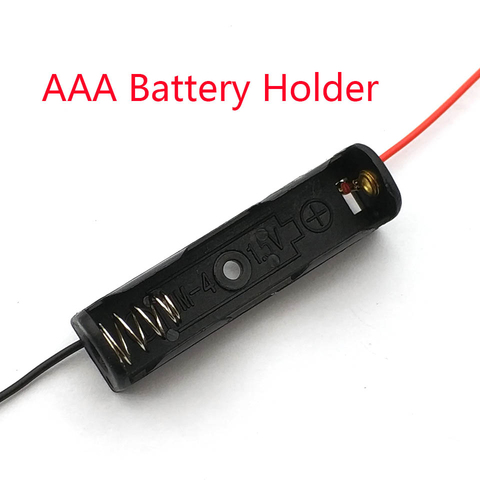 Caja de batería AAA de plástico, caja de almacenamiento con cables de alambre para baterías AAA de 1,5 V, color negro, nueva ► Foto 1/3