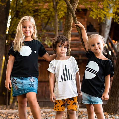 Camiseta de moda para niños pequeños, camiseta de manga corta para niñas, camisetas bonitas para niños de 1 a 8 años, 2022 ► Foto 1/6