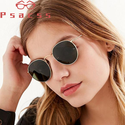 Psacss 2022, gafas de sol de estilo Vintage para hombre y mujer, montura pequeña, gafas de sol redondas de marca de diseñador de Metal, gafas de sol para hombre 3447 ► Foto 1/6