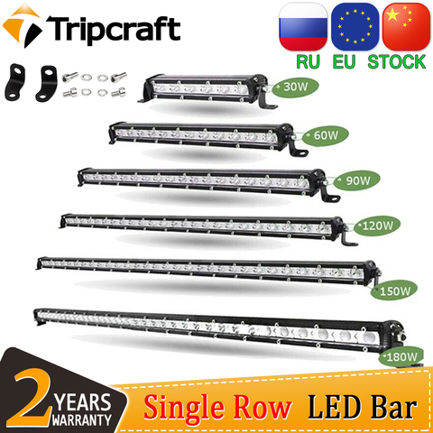 Tripcraft-Barra de luz LED de una hilera superfino Barra de luz LED de 7 