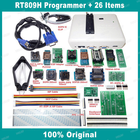 RT809H USB programador Universal con 21 artículos emmc-nand FLASH Bios EEPROM programador mejor que TL866II Plus ► Foto 1/6