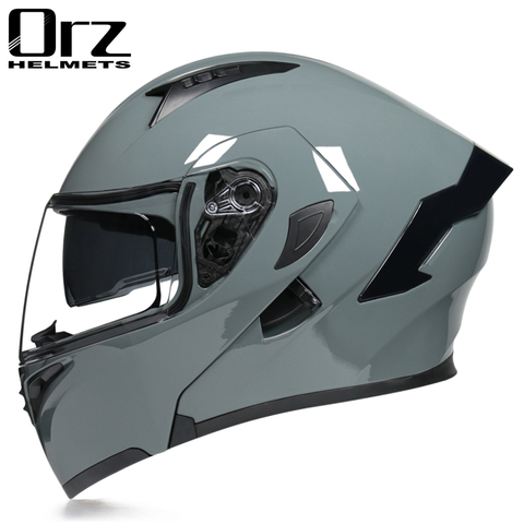 Casco Modular abatible hacia arriba para Motocicleta, visores dobles, cara completa, para carreras, Motocross, DOT ► Foto 1/6