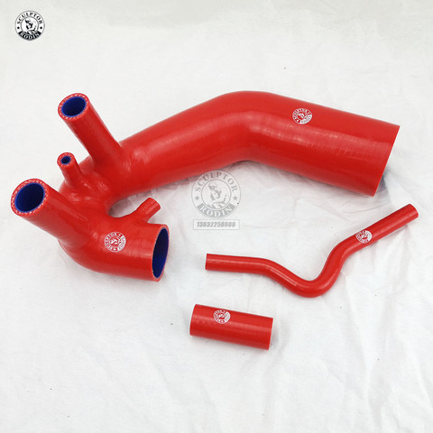 De silicona TURBO tubería de admisión de inducción de la manguera para AUDI A4 V W Passat B5 1,8 T 94-05 (3 uds) rojo/azul/negro ► Foto 1/4