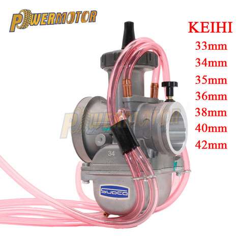 Keihin-carburador de motocicleta Pwk, pieza de motor de 4 tiempos para scooter Dirt Bike con Power Jet, 33-36 38 40 42 mm ► Foto 1/6