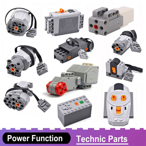 Motor de función de potencia técnica Compatible con todas las marcas, juguetes, servomotor, bloques, caja de batería, Tren Eléctrico, modelo PF, Kits de construcción ► Foto 1/6