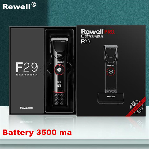 Rewell-cortadora de cabello eléctrica profesional, cabezal de acero refinado, color negro, 100%, Original, F29, 100-240v, 3500 ma ► Foto 1/6