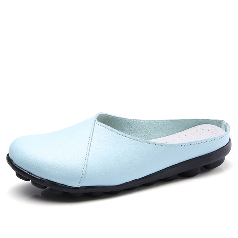 Zapatos planos de primavera de las mujeres zapatos casuales zapatos de moda mocasines de las mujeres zapatos para adultos perezosos de las mujeres planos de las mujeres Slip On calzado plano de talla grande ► Foto 1/6